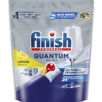 Finish Ultimate Dishwashing Tablets Lemon Sparkle 72pk