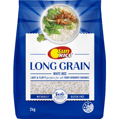 Sunrice White Rice Premium Long Grain 2kg