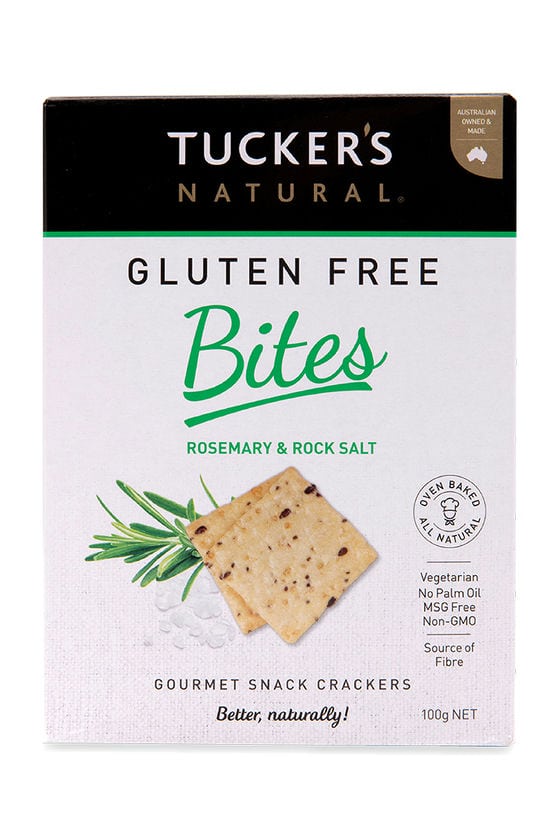 Tuckers Gluten Free Rosemary & Rock Salt Bites 100g