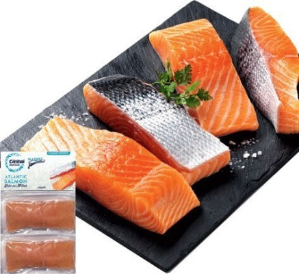 Global Seafoods 2 Pack Salmon Portion Skin on 250g