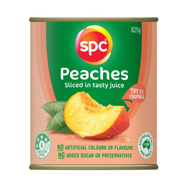 SPC Peaches Sliced In Juice 825g
