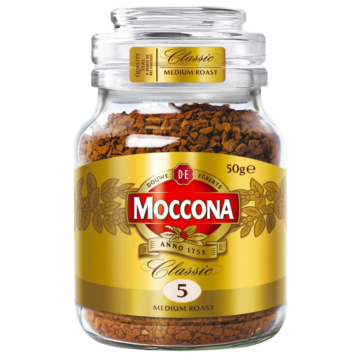 Moccona Classic Medium Roast Instant Coffee 50gm
