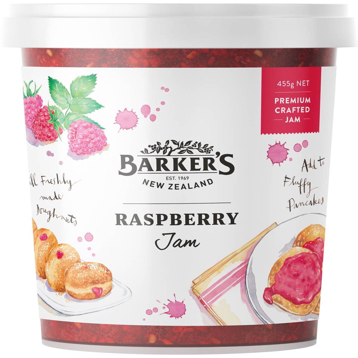 Barkers Raspberry & Redcurrant Jam 455gm