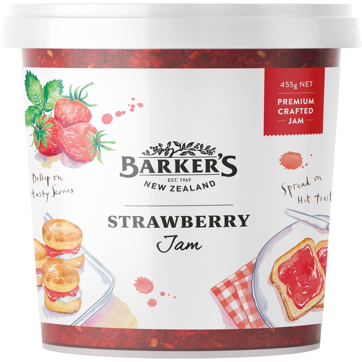 Barkers Strawberry Jam 455gm