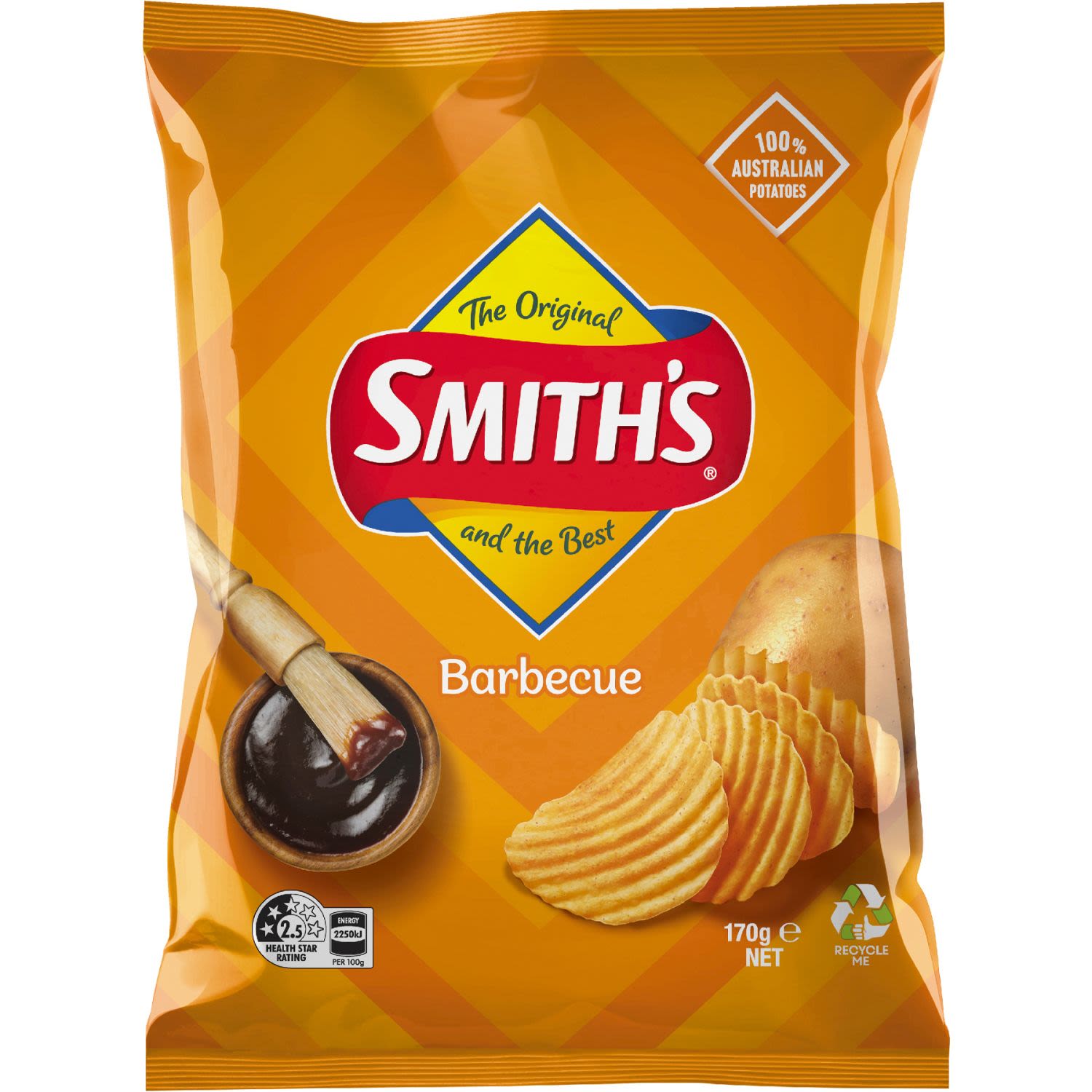 Smiths Potato Chips Barbecue 170gm