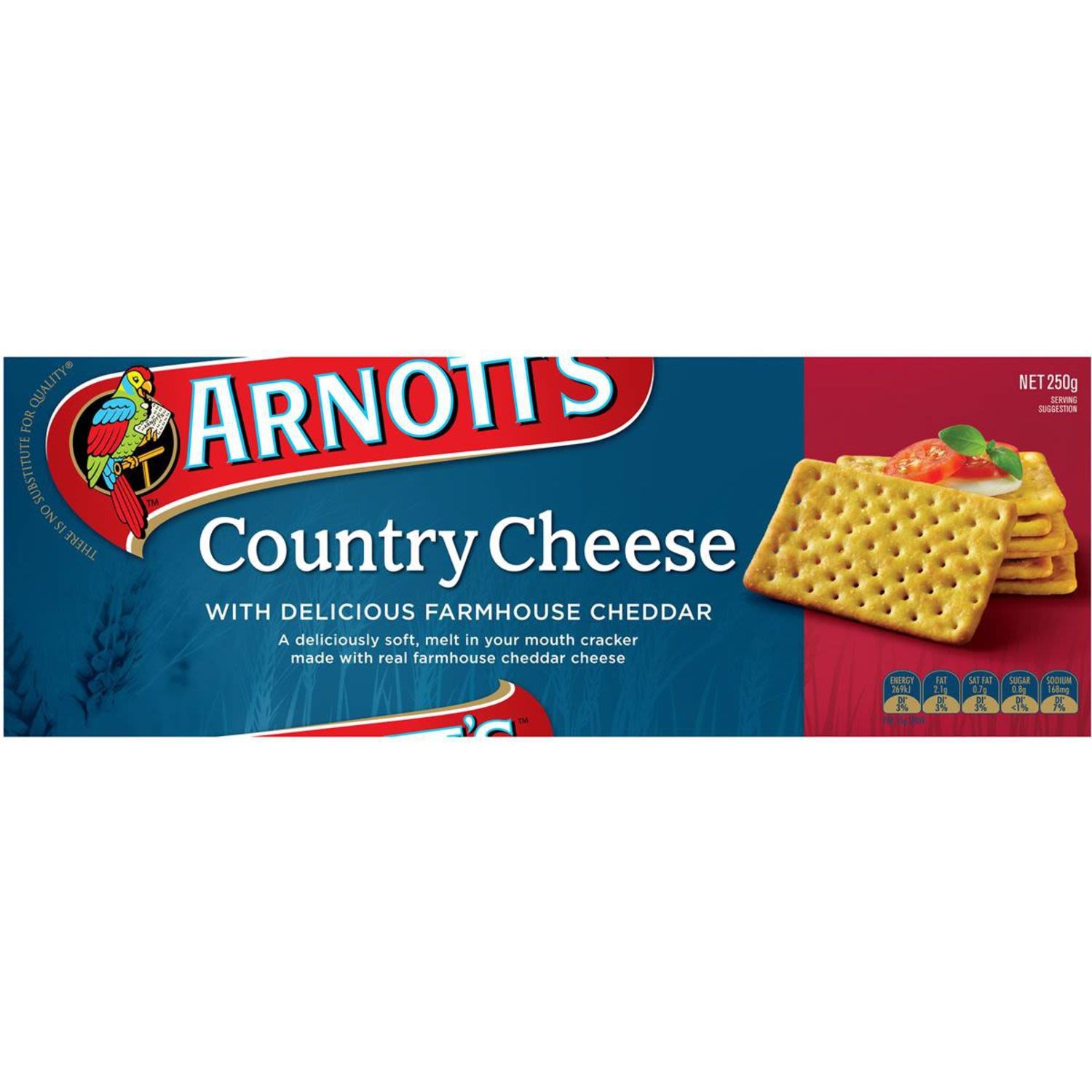 Arnotts Country Cheese Biscuits 250gm