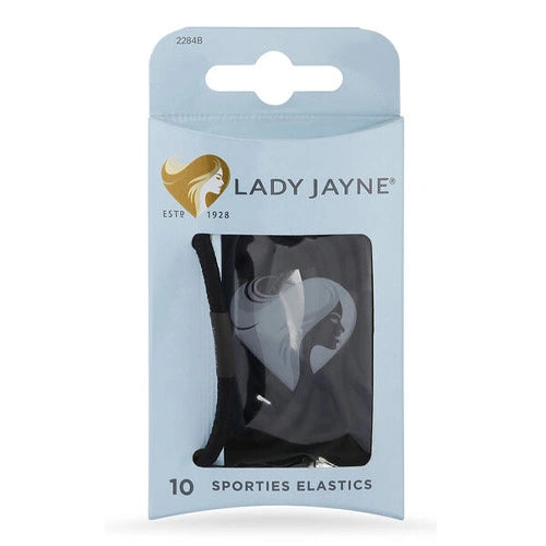 Lady Jayne Sporties Elastics Black 10Pk