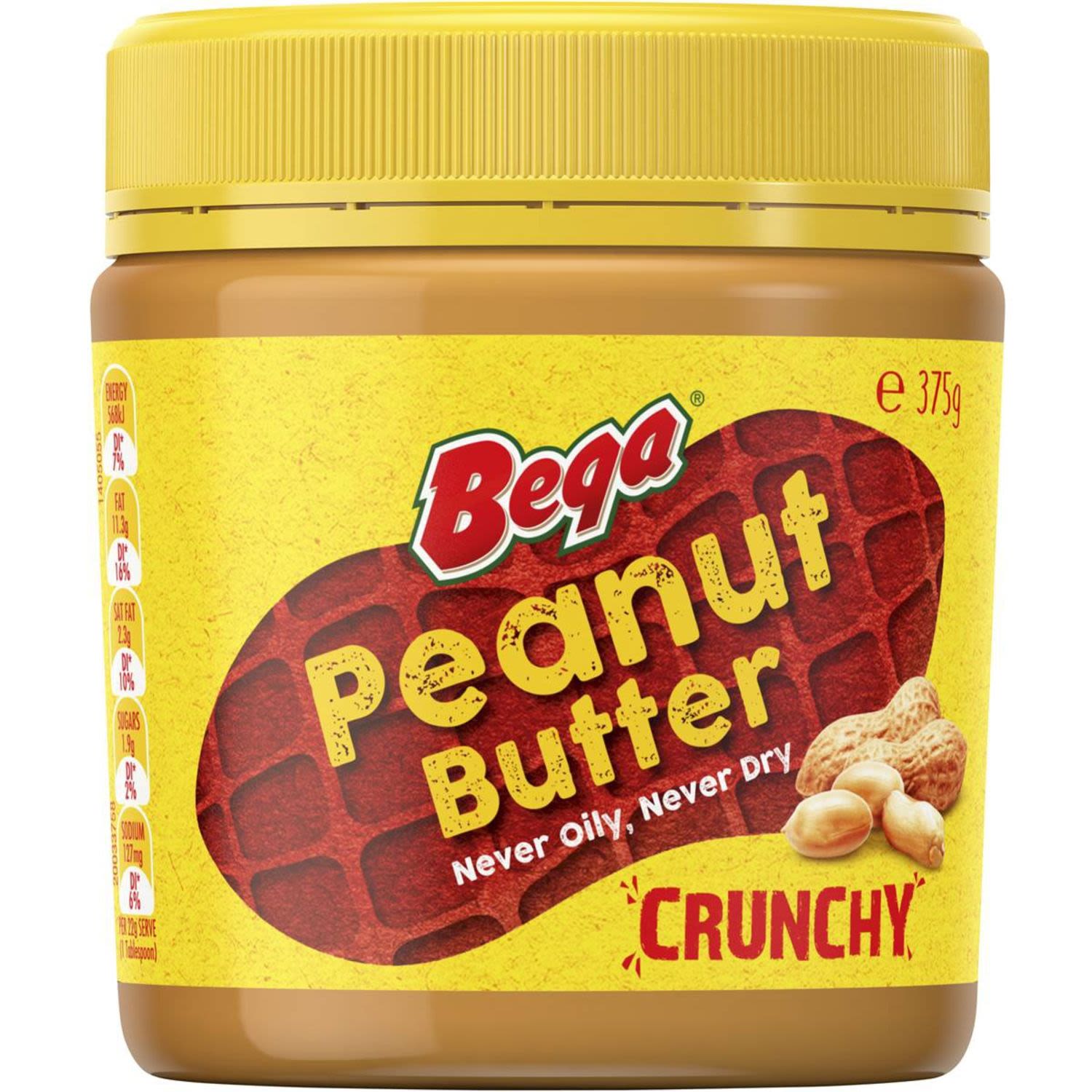 Bega Peanut Butter Crunchy 375gm