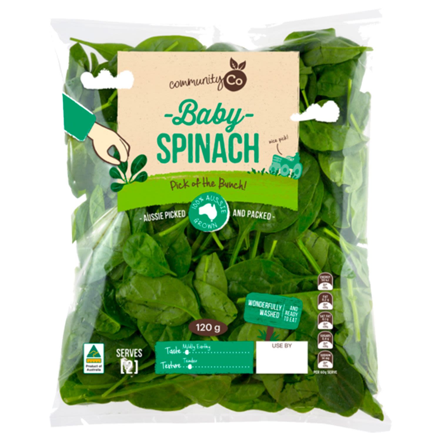 Comm Co Baby Spinach 120g