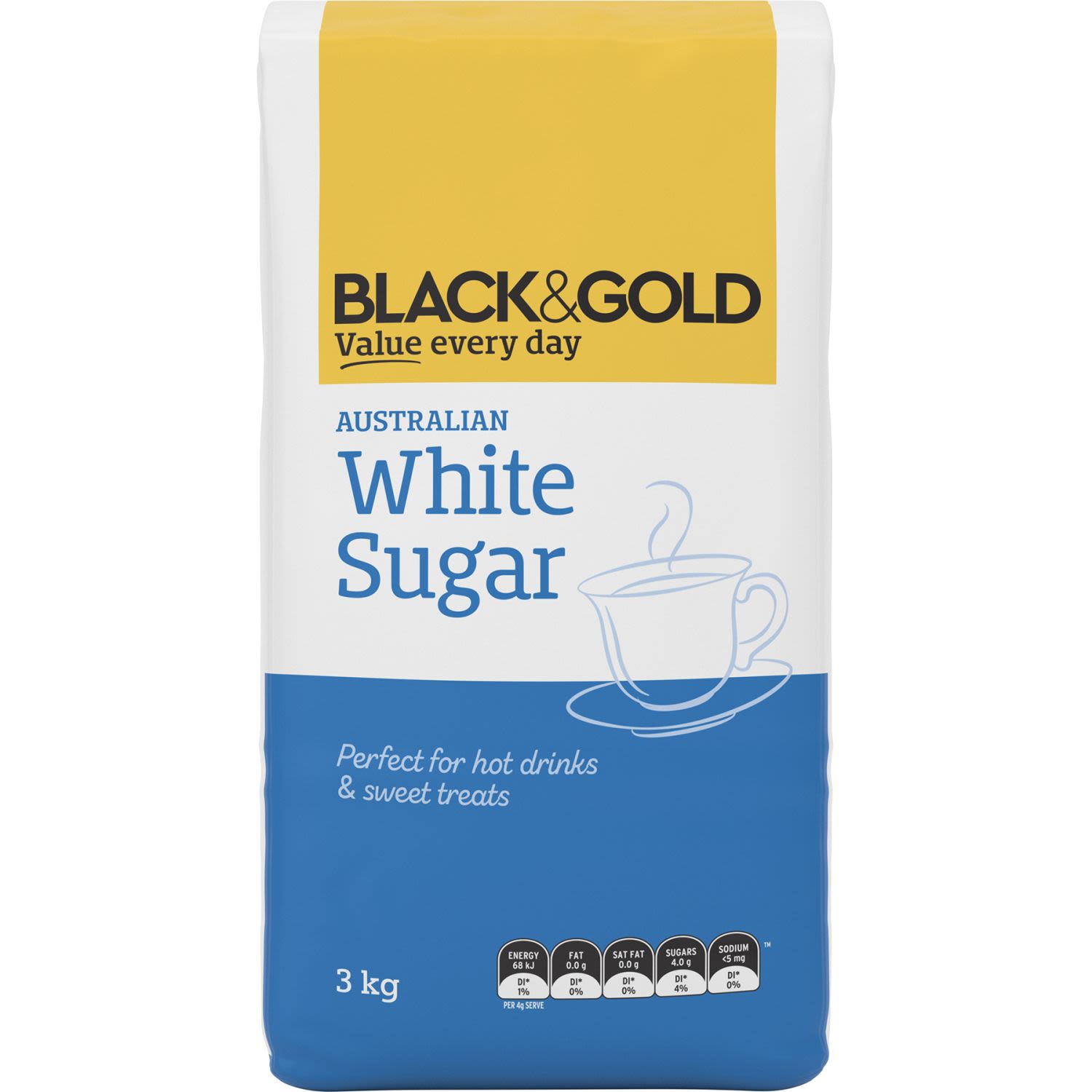 Black & Gold White Sugar 3kg