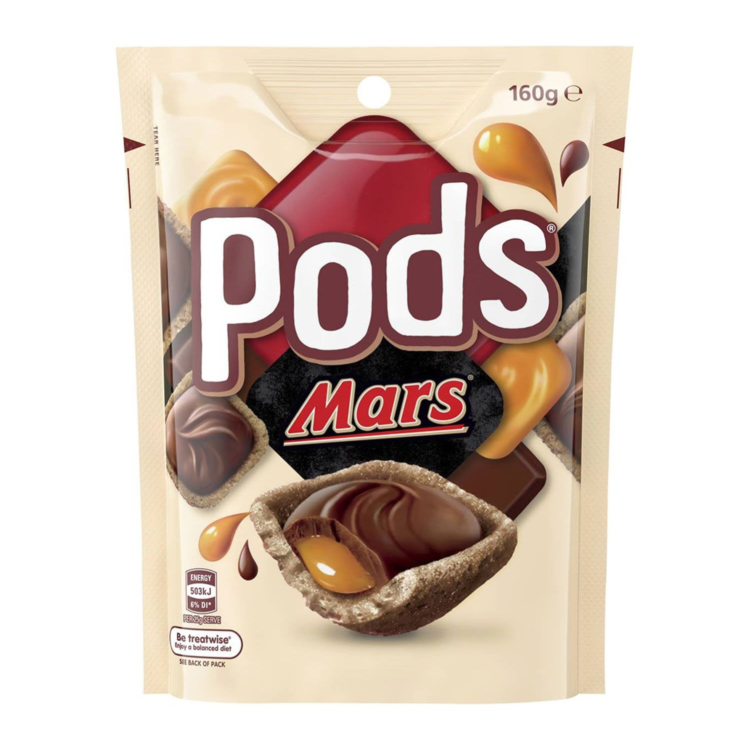 Mars Pods Chocolate Snack Bag 160gm