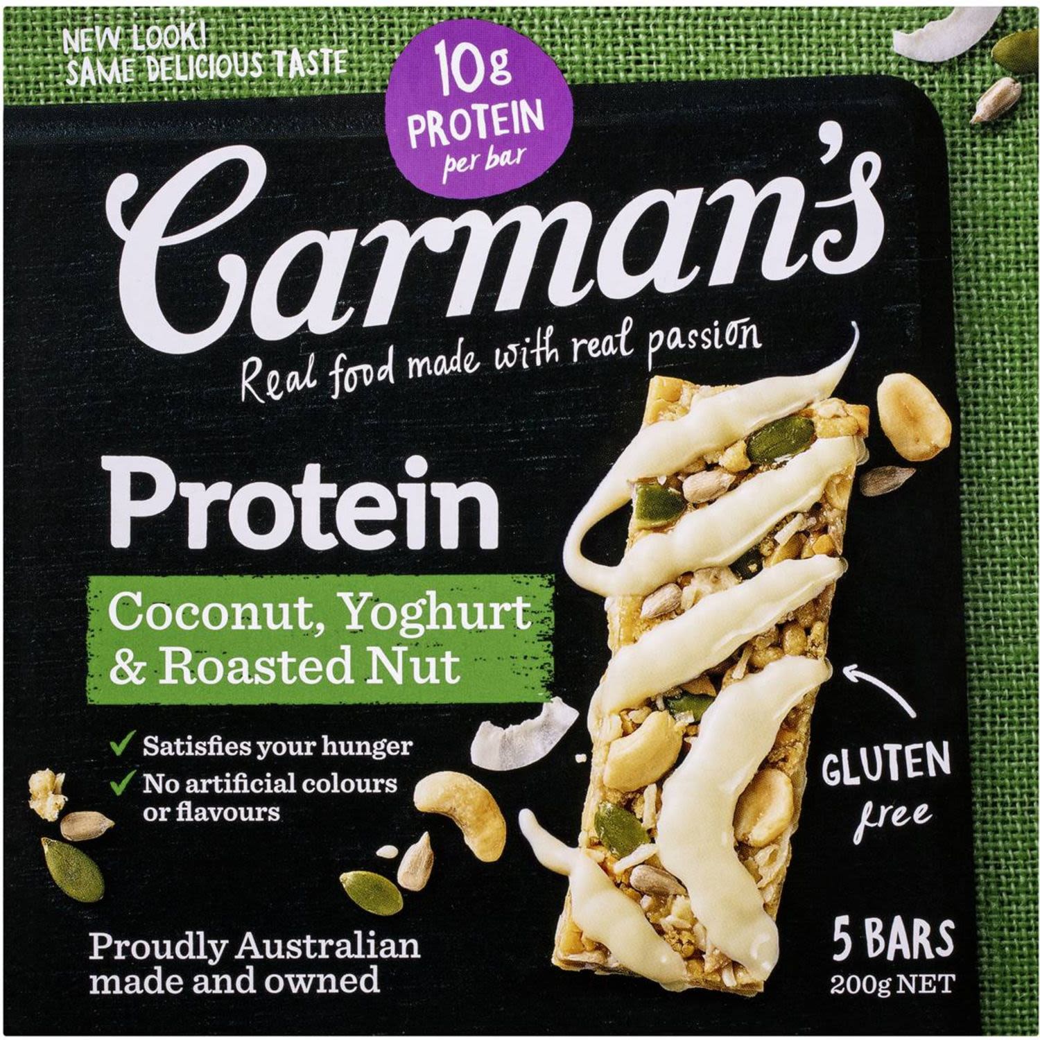Carmans Coconut Yogurt And Nut Protein Bars 5 Pack