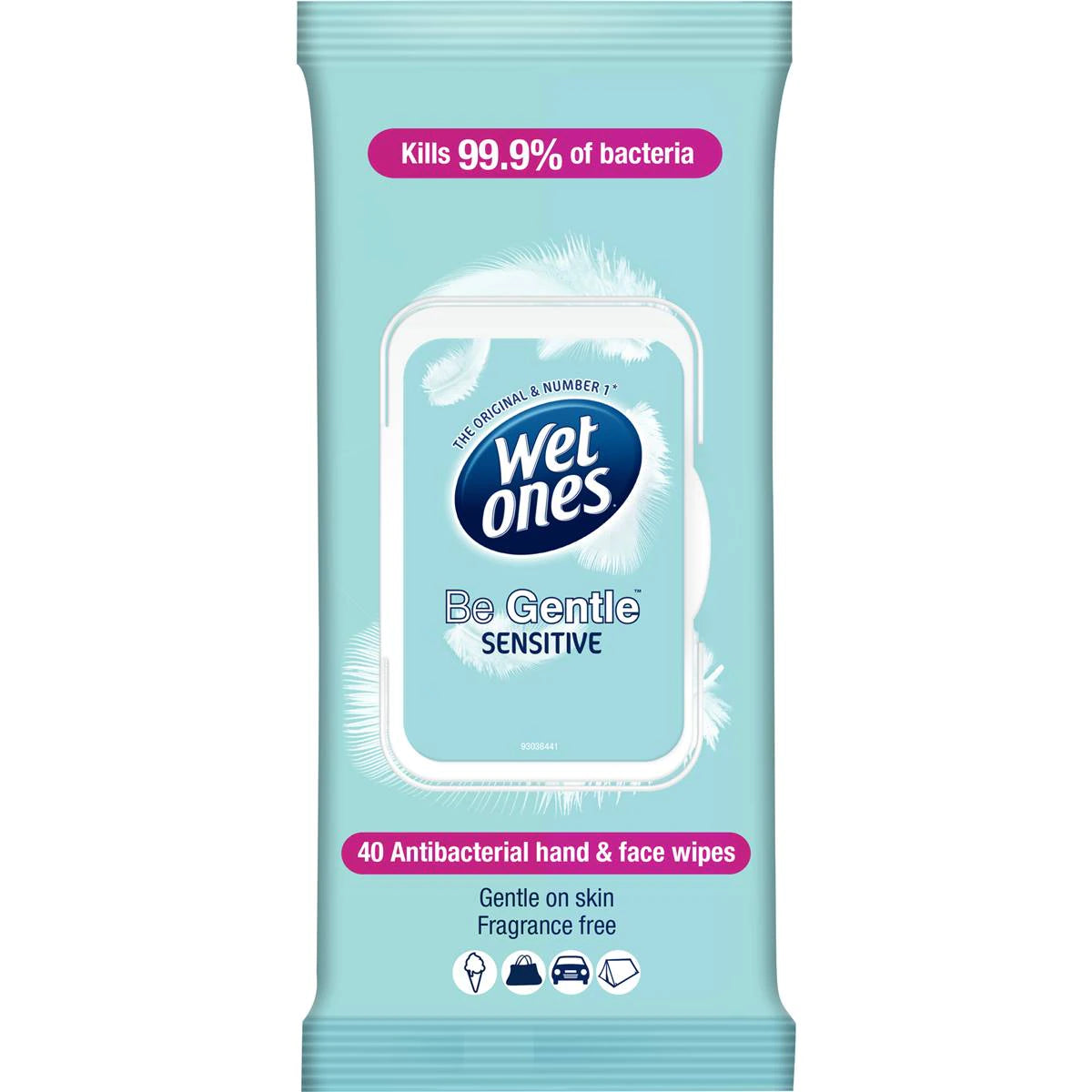 Wet Ones Be Gentle Anti Bac Wipes 40pk