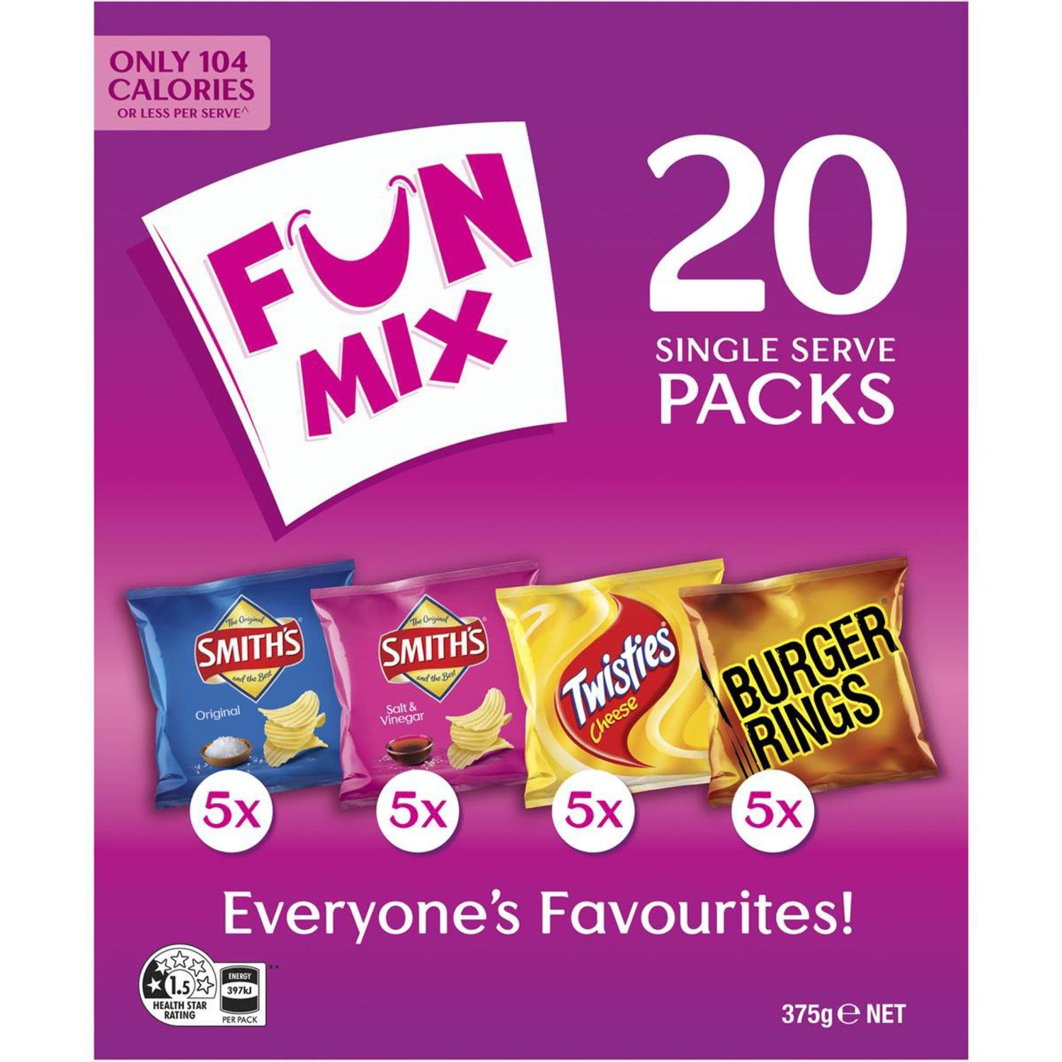 Smiths Chips Fun Mix Variety 20 Pack