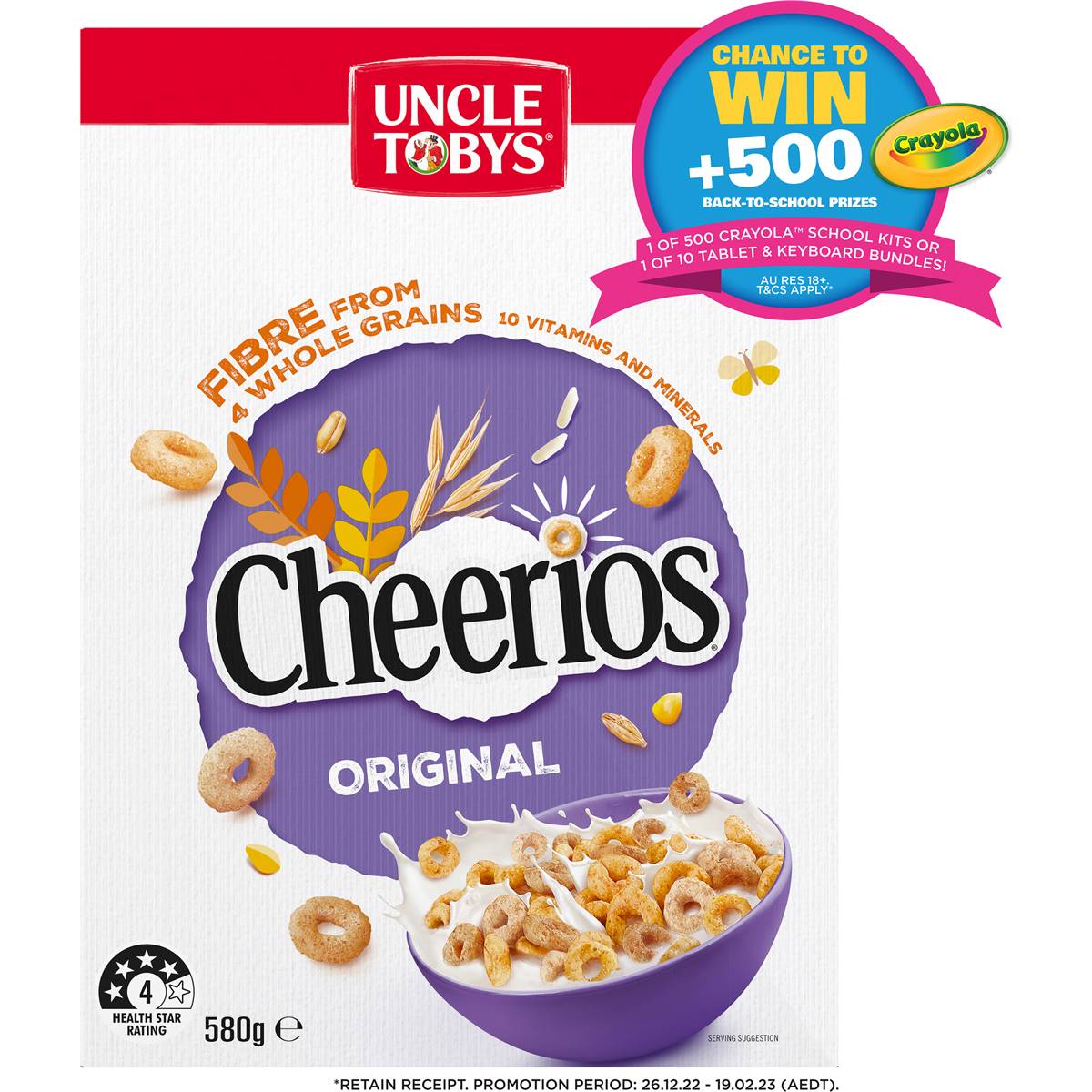 Uncle Tobys Cheerios Original Cereal 560gm