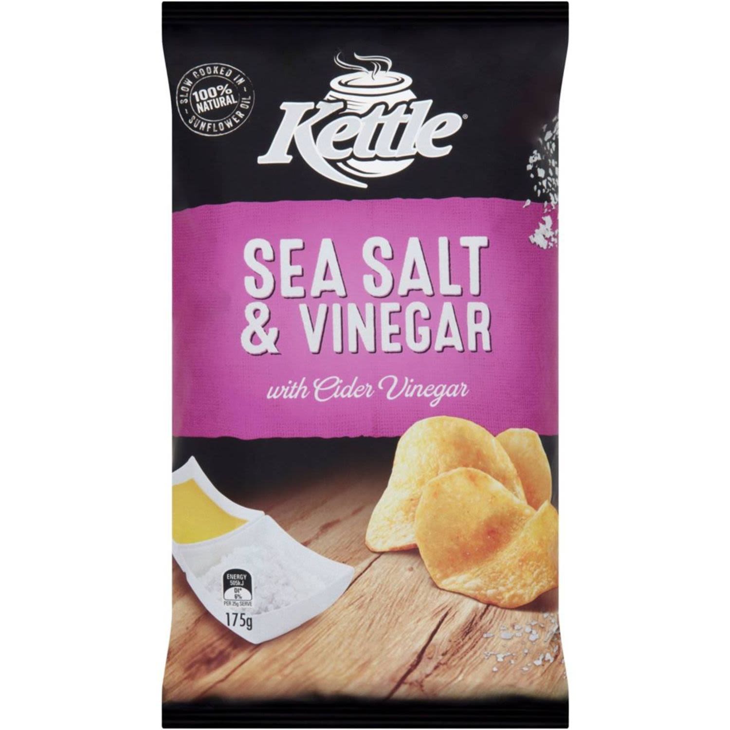 Kettle Sea Salt & Vinegar 165gm