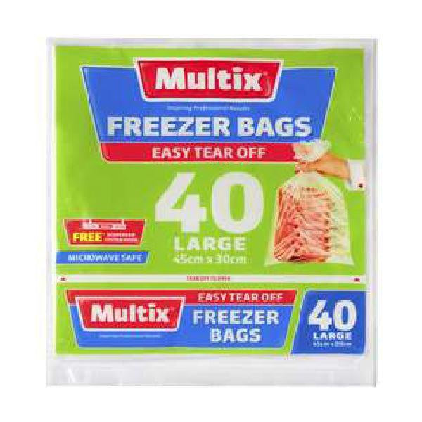 Multix Freezer Bags Tear Off Large 40