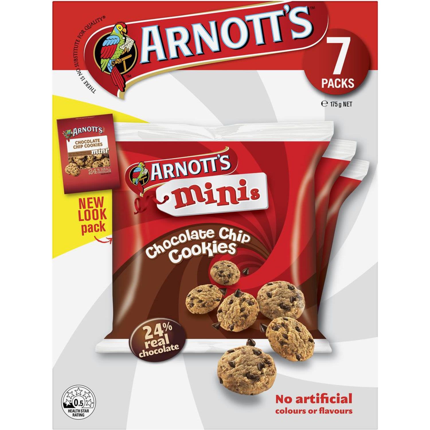Arnotts Minis Choc Chip Cookies 7pk