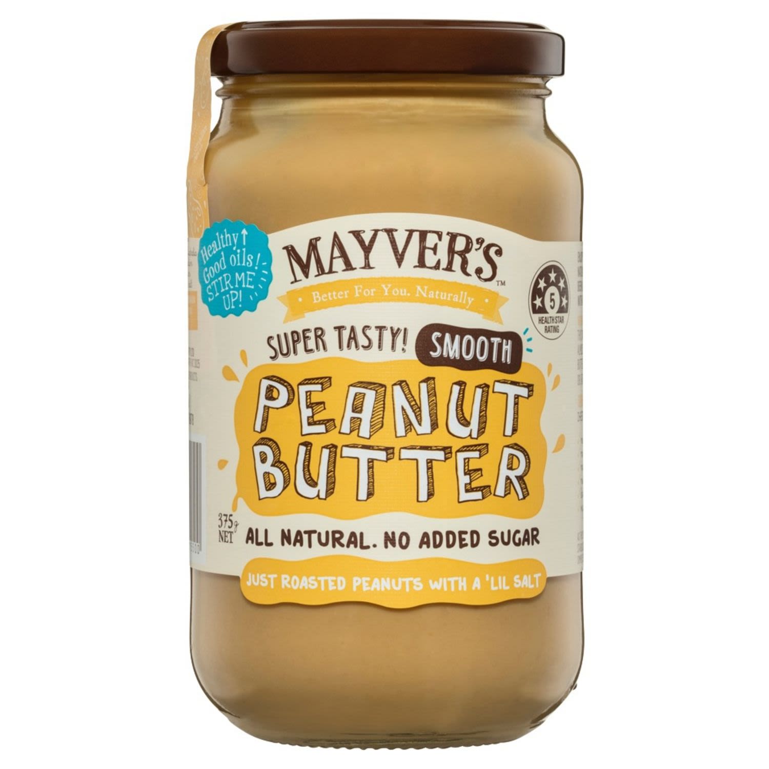 Mayver's Smooth Peanut Butter 375gm