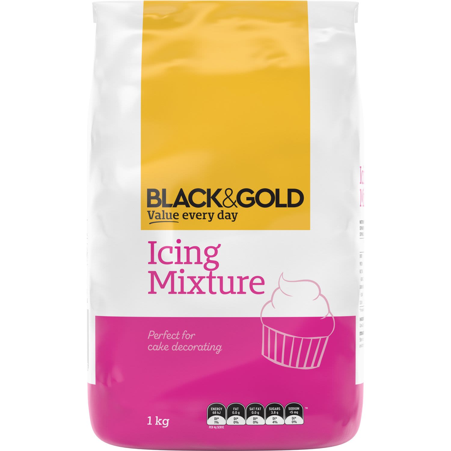 Black & Gold Icing Mixture 1kg