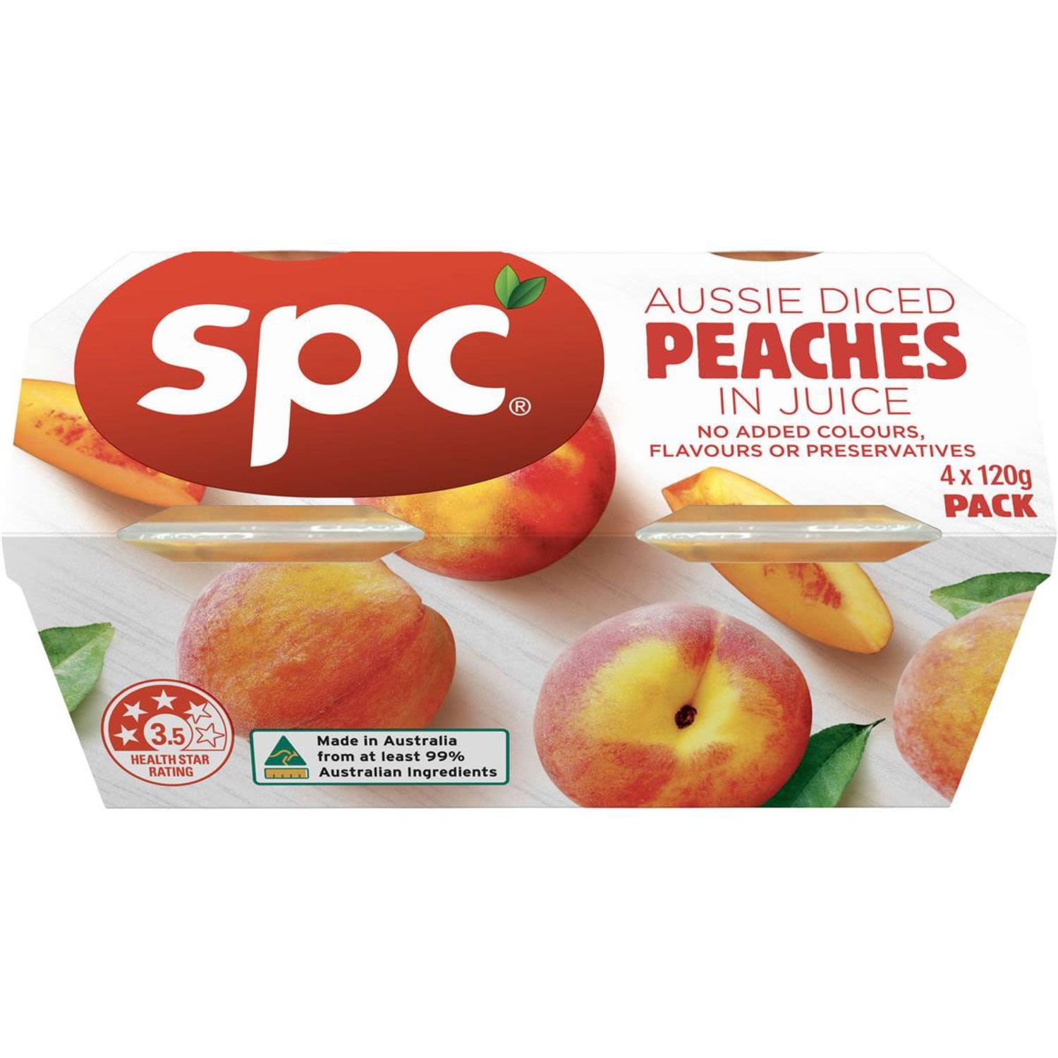 SPC Diced Peaches In Juice 4X120gm
