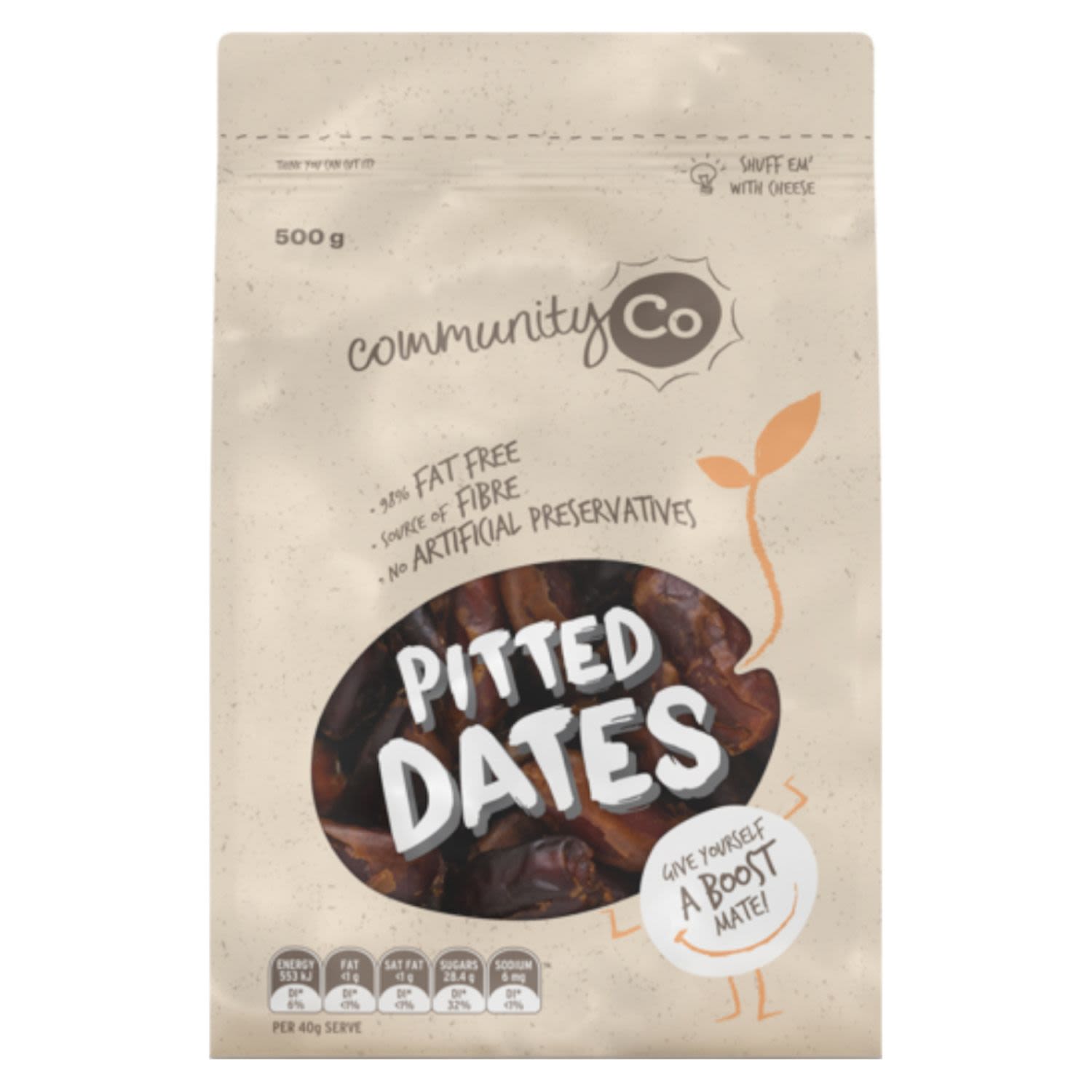 Community Co Pitted Dates 500gm