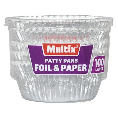 Multix Patty Pans Foil & Paper 100pk