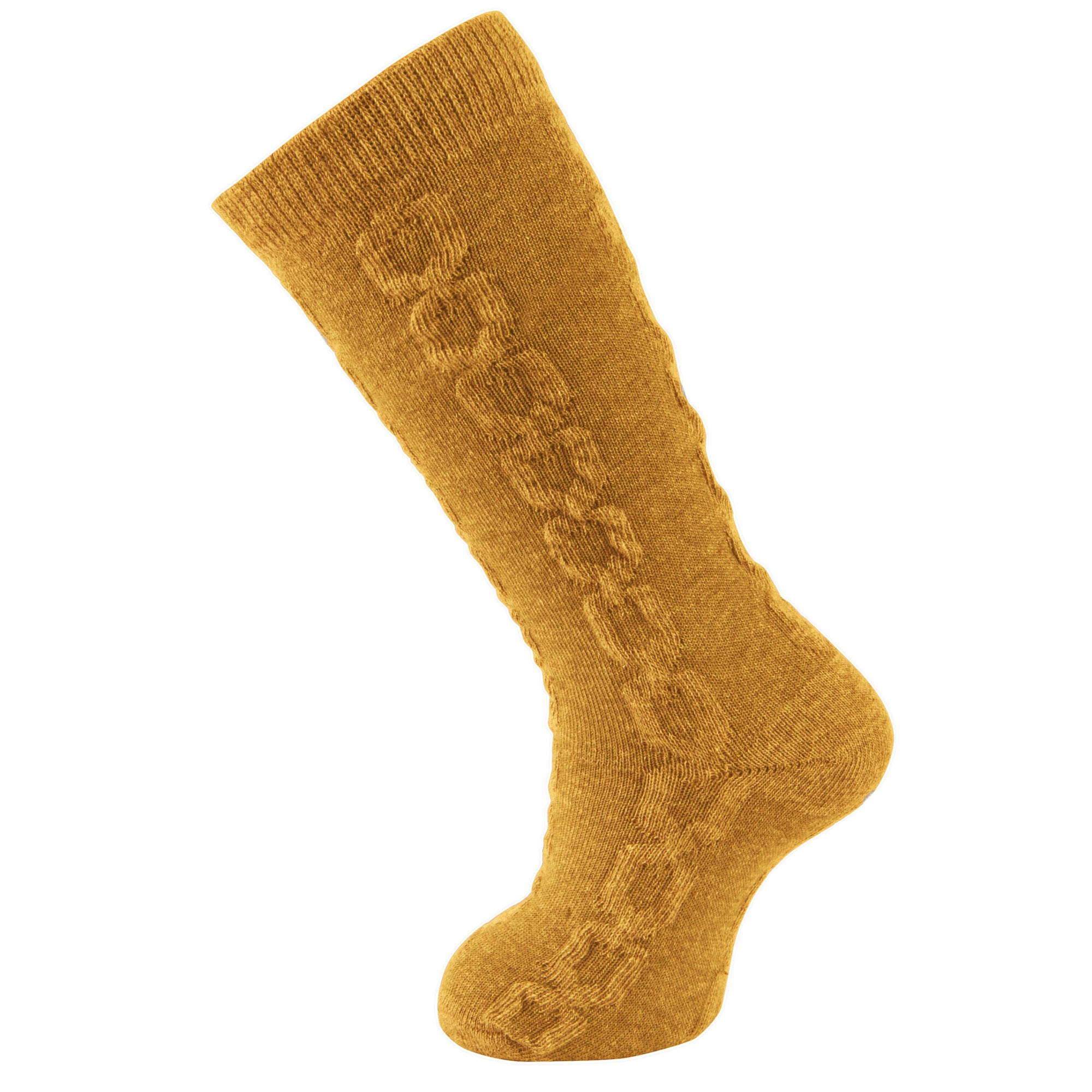 Carlomagno 434 Side Cable Knee High Sock / Mustard