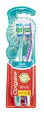 Colgate 360  Degrees Soft Toothbrush 2 Pk