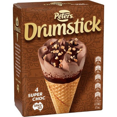 Drumstick Ice-cream Super Choc 4x119ml