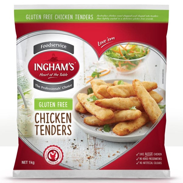 Inghams Chicken Breast Tenders Gluten Free 1Kg
