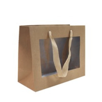 Kraft Window Gift Bag Small