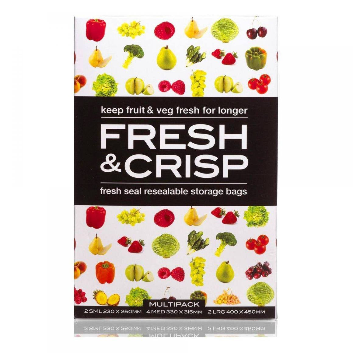 Fresh & Crisp Vegetable Storage Bags 8Pk