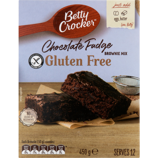 Betty Crocker Choc Fudge GF Brownie Mix 450gm