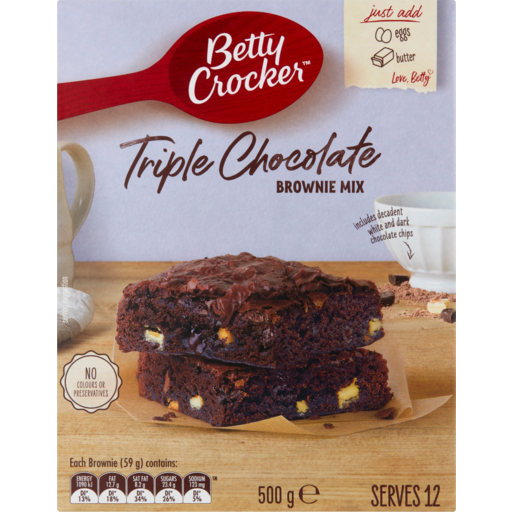 Betty Crocker Triple Chocolate Brownie Mix 500gm