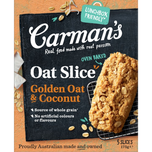 Carmans Golden Oat & Coconut Slice 5 Pack