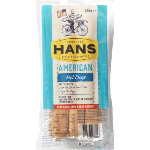 Hans American Hot Dogs 375g