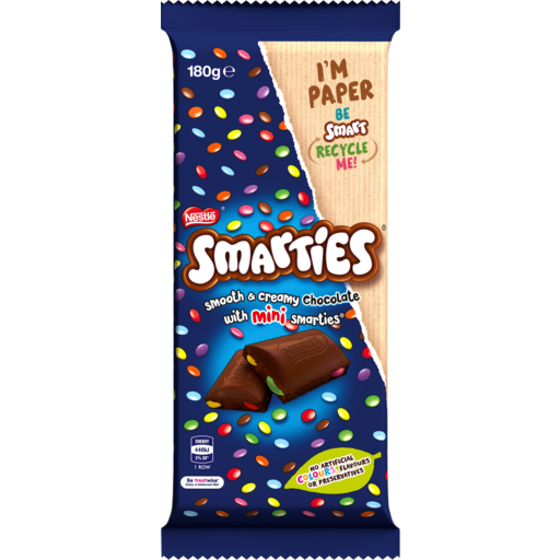 Nestle Block Chocolate Smarties 180gm