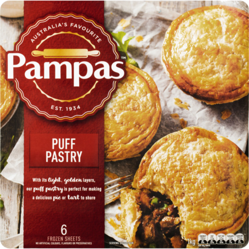 Pampas Puff Pastry 6 Sheets 1Kg