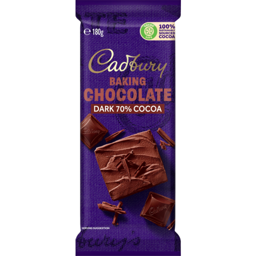 Cadbury Dark Baking Chocolate 180gm