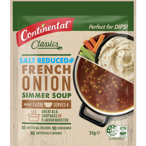 Continental French Onion Simmer Soup Salt Reduced 40gm