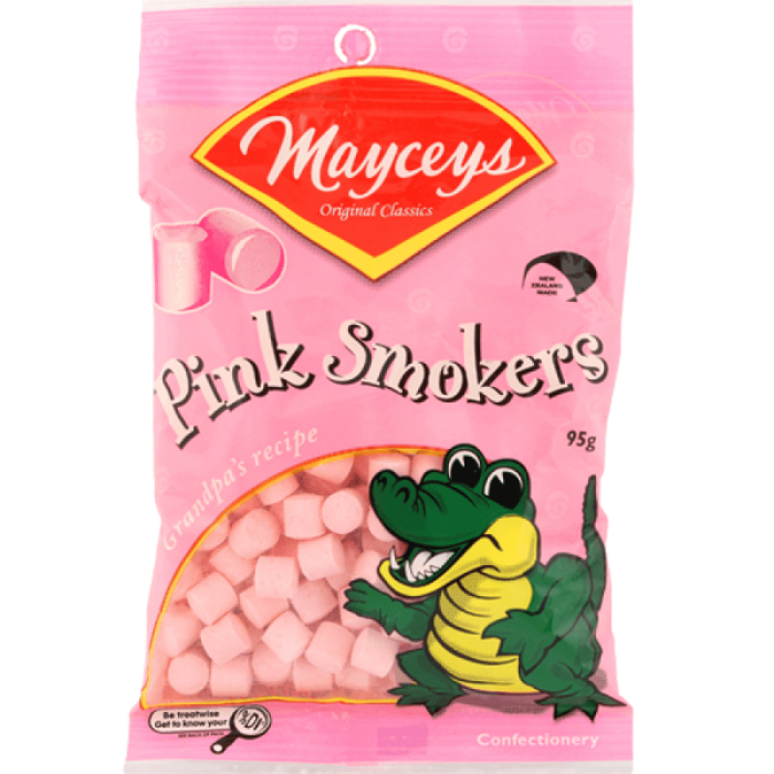 Mayceys Pink Smokers Lollies 95gm