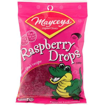 Maceys Raspberry Drops 100g